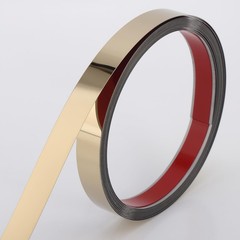 Coengwui Peel And Stick Metal Molding Trim Self-Adhesive Stainless Steel For