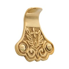Curly Window Sash Finger Lift in Brass – 3 Finish Choices