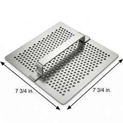 7 3/4 in. Flat Floor Drain Strainer with Handle, Stainless Steel Drain Screen