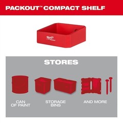 Milwaukee Tool 48-22-8347 Compact Shelf For Packout Wall-Mounted Storage