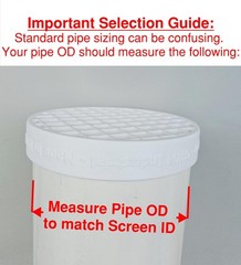 Green PVC Pipe End Cap with Integral Screen for Socket Fit on End of Pipe