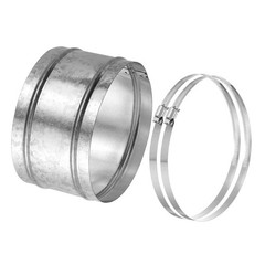 170mm/6.7″ Duct Connector Galvanized Steel Duct Coupling 4″ Long