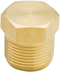 Brass Pipe Fitting Adapter Connector Hex Head Plug Outer 1/4″ NPT Male 5pcs