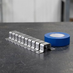 10Pcs Stainless Steel Square Tube Clamps Heavy Duty U Shaped Bracket for Home
