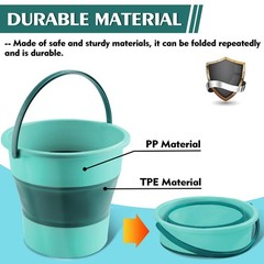 Collapsible Bucket 3PCS 1.3 Gallon/5L Small Plastic Household Cleaning Mop Bu…