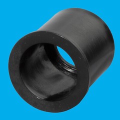 4x Black PVC Pipe Reducer 25mm to 20mm, Straight Coupler Conduit Connector