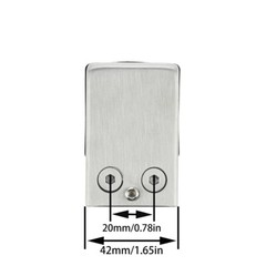 8Pcs Square Glass Clamps Brushed Nickel 64x42x24mm for Glass Shelves Bathroom