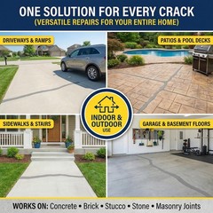 YKF Concrete Crack Filler 1.1lb Self-Leveling Liquid Cement Sealant Gray