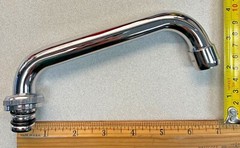 Central Brass SU-2924-A 6″ Swivel Tube Spout with Aerator, Polished Chrome