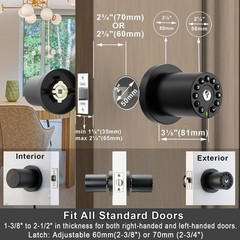 BOTHSTAR Keypad Door Knob with Key,Keyless Entry Door Lock, Code Locks Door K…