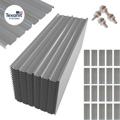 20 Pcs Metal Roofing Panels, 6.1 Feet Corrugated Galvanized Roofing Panels Metal