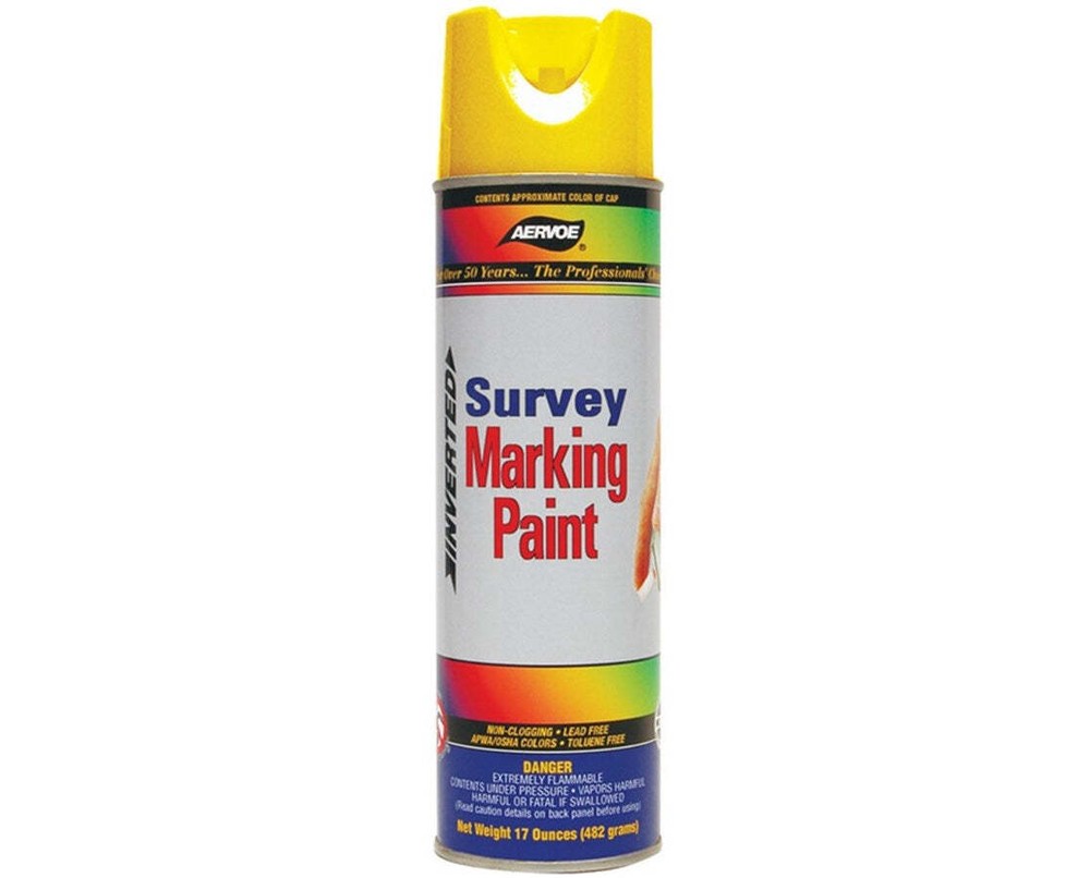Aervoe 226 Survey Marking Paint. Fluorescent Yellow – 12/pk