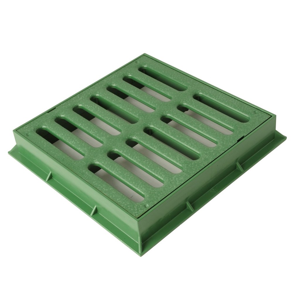 tgnp25 Vy frame with grill rack PEDONABILE PVC, green, 250 x 250 mm