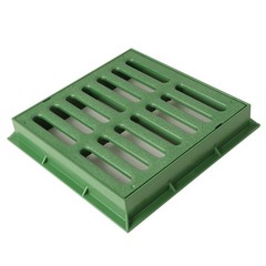 tgnp25 Vy frame with grill rack PEDONABILE PVC, green, 250 x 250 mm