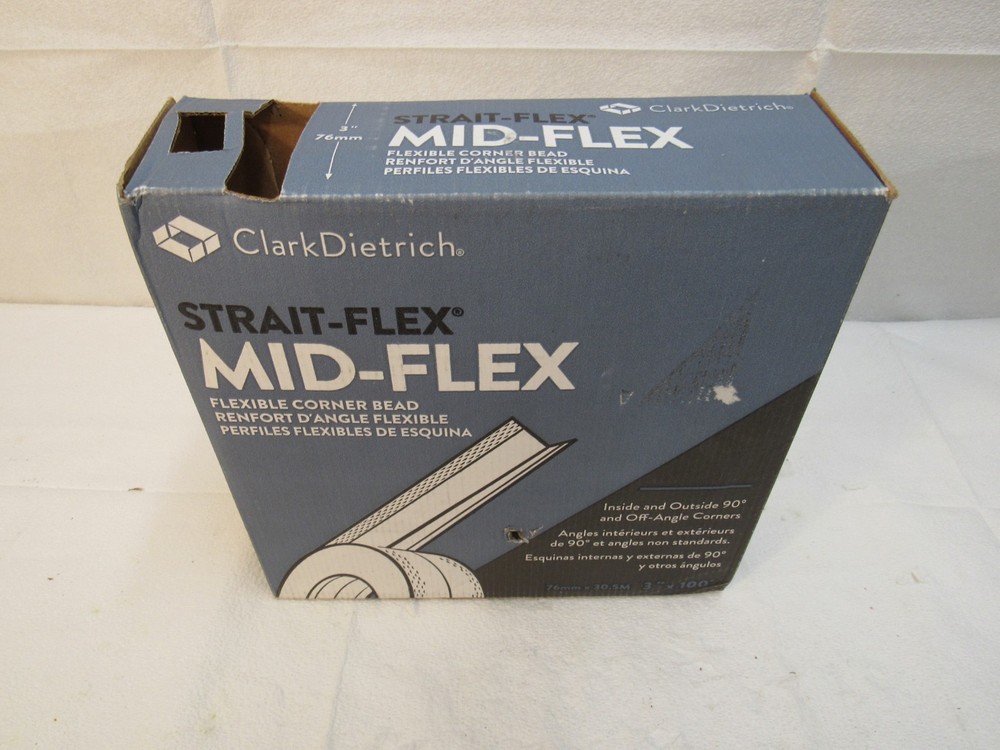 ClarkDietrich Strait-Flex Mid-Flex Corner Bead Inside and Outside 3″ x 100′