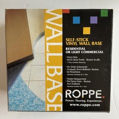 NEW Roppe 4 In. x 20 Ft. Roll SNOW Vinyl Self-Stick Wall Cove Base HC40C54S161