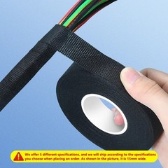 Heat Resistant Wire Harness Tape 15M Flame Retardant Adhesive Loom Wrap