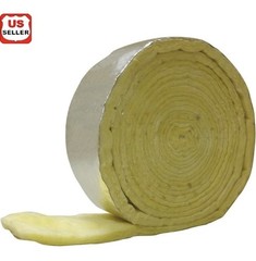 2 Pack Fiberglass Pipe Wrap Insulation 1in Thick 25ft 3 inch Barrier Cold Hot