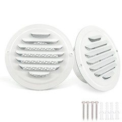 6 Inch Stainless Steel White Soffit Vent Covers,LouanXpert 6INCH-2PCS,