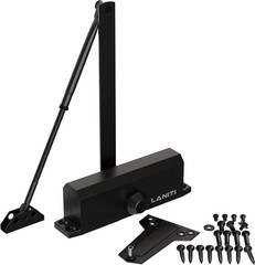 Heavy Duty Black Door Closer – Adjustable Hydraulic for Commercial Use