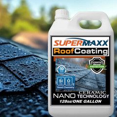 SUPERMAXX NANO ROOF COATING ASPHALT SHINGLES 10 YR STAIN UV SUN FADE PROTECTION