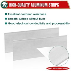 Uxney 6061 Aluminum Flat Bar, 5/16″x3″x8″ Rectangle Aluminum Bar Stock, T6511…