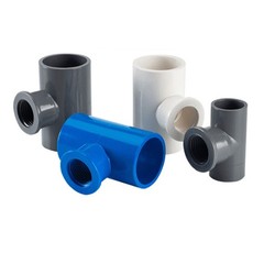 PVC Pipe Fittings Tee Socket 1/2″ -2″ BSP Threaded T Type Solvent Weld 3-Way