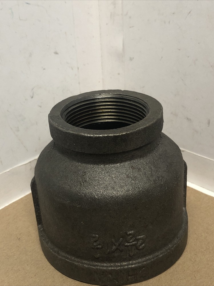lot of 5pcs -2 1/2 “x 1 1/2″ BLACK Coupling – 2.5″ X 1.5” Malleable Coupler –