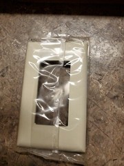 Pass & Seymour Mobile Home Almond Single Snap On Plate