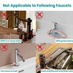 Kitchen Sink Splash Guard,Sink Protectors for 9.6 INCH, Gray