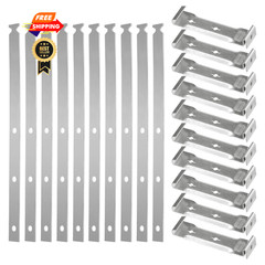 Ypzxola 10 Sets 5″ Aluminum Roof Gutter Hanger with Straps,Aluminum Silver