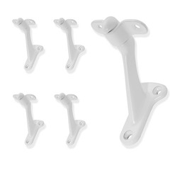 ZAUYX 5 Pack 3 Inch Hand Rail Bracket White Stair Brackets 5 Pack,