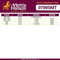 Metrix Premium Chassis Parts – 4 PC Front Upper & Front Lower Ball Joint Kit …