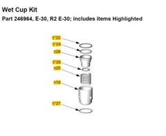 246964 Wet Cup Kit, Graco Pump Repair Kit ISO (A-Side) for E-30 and R2 E-30
