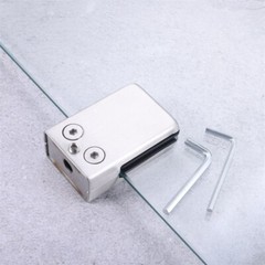 8Pcs Square Glass Clamps Brushed Nickel 64x42x24mm for Glass Shelves Bathroom