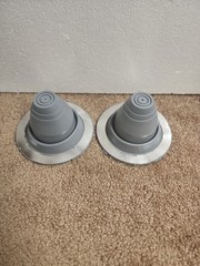 New Set Of 2 #3 Size Pipe Flashing Boot EPDM Rubber 1/4″ – 5″ Metal Roof 81822