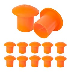 80 Pcs Rebar Caps, Mushroom Safety Cap, Orange Plastic Rebars