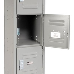 Global Industrial Six Tier 6 Door Box Locker 12″Wx12″Dx12″H Gray Assembled