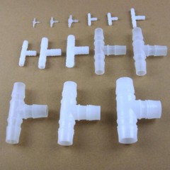 1.6mm-25mm Plastic T Piece Hose Pipe Barbed Connector 3 Way Tubing Air / Water