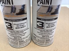Seymour Stripe Inverted Marking Paint Fluorescent Orange 20-357 Two Pack