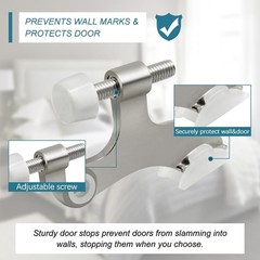 24 Pack Hinge Pin Brushed Nickel Door Stopper, Adjustable Heavy Duty Hinge Pi…