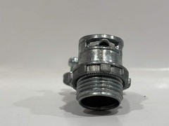 75 PK Bridgeport 801-DC2 90° Connector for 3/8″ FMC/MC Cable, Die-Cast Zinc, 2-S