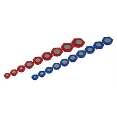 Lang Tools (Kastar) 522 – 19 Pc. Magnetic Socket Inserts (SAE & Metric) 522