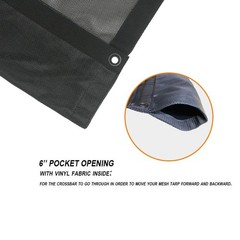 Leaveshade Dump Truck Mesh Tarp 8’X18′-Tentproinc Heavy Duty Cover with 6” P…