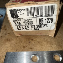 3x Hager Door Hinges BB1279 Full Mortise Ball Bearing Hinge 4.5″ x 4.5″ US 26D