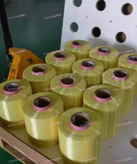 1414 440Dtex Aramid Fiber tow filament Yarn thread tape Yellow 2000 meters