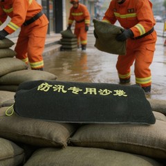 2 Pcs Flood Bags for Home Reusable Sand Canvas Heavy Duty Prevention Barriers