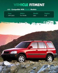 Black ABS Rear Roof Trunk Spoiler Wing With Brake Light for 97-01 Honda CR-V