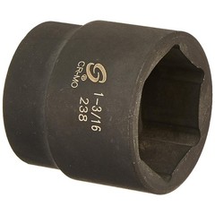 Sunex 238 1/2″ Drive 1-3/16″ Impact Socket, 6-Point Design