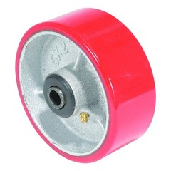 VESTIL WHL-PU-5X2 Polyurethane Wheel 5×2 Red/Silver